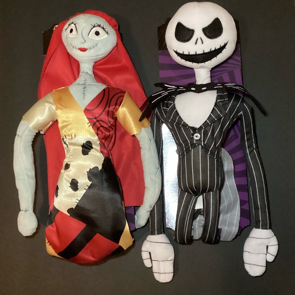 Disney Jack Skellington And Sally Plush Dolls Pair Christmas